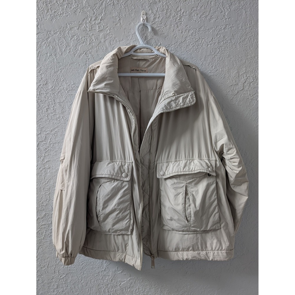 We The Free Duvet Cream Bomber Puffer Jacket Oversized L | Streetwear| Gorpcore